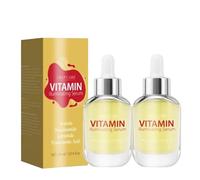 Vitamin Illuminating Serum for Face, Radiance Booster for Dull Skin, with Vitamin C & Hyaluronic Acid, Improves Uneven Skin Tone for All Skin Types (2pcs)