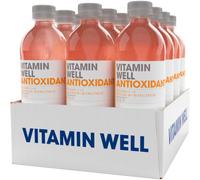 Vitamin Well Antioxidant Vitamine C+E+Sélénium+Manganèse Boisson Rafraîchissante Pêche 12x500ml