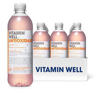 Vitamin Well Vitamine Eau aromatisée - C, D, zinc - Boisson fonctionnelle et hypocalorique, enrichie en ingrédients fonctionnels - 12 x 500 ml avec garantie (antioxydant)