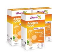 VITAMIN'22 - Acerola 1000 - Complément alimentaire à base d'Acérola- Vitamine C 100% d'origine naturelle - Sans sucre - Sans gluten - Goût Cerise - Cure de 24 j - Lot de 3 produits