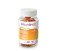 Ineldea Vitamin'22 Gommes Immunité – Vitamine D, Propolis et Échinacée – Goût cerise 60 gommes
