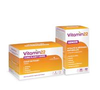 VITAMIN'22 - Programme Vitaminé Senior - Cure élaborée pour répondre aux besoins spécifique des 50 ans et plus - Soutien du confort visuel, mémoire, capital osseux -7 doses de 30ml + 60 comprimés