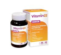 VITAMIN'22 Senior tonus, capital osseux & défenses naturelles 30 comprimés | Vitalité, confort visuel et fonctions cognitives, cure de 30 jours, propolis, ginseng, échinacée, ferments lactiques