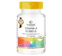 Vitamine A 10.000 UI - 250 comprimés - 3000μg par unité - Acétate de rétinyle - HAUTE DOSE - Qualité pharmaceutique allemande - Vegan | Warnke Vitalstoffe