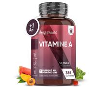 Vitamine A 10 000 UI 3000 mcg - 365 Micro Comprimés Acétate de Retinol Vegan ...