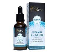 Vitamine A + D3 + K2 gouttes - 50 ML - Premium : 99,7+% All-Trans (K2VITAL® de Kappa) + vitamine D3 + A (rétinol) hautement biodisponible - liquide