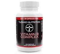 Vitamine B Complex - 150 Vegan Capsules (5 mois) - Complexe Vitamine B - Vit B1, B2, B3, B5, B6, B9, B12, D Biotine, Choline, Inositol en Poudre (Vitamin B Complex Supplement)
