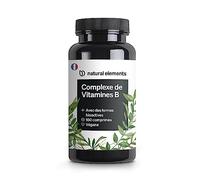 Vitamine B Complex - 180 comprimés pour 6 mois - matière première premium Quatrefolic® - avec formes bioactives et 2 cofacteurs - végane, hautement dosé, contrôlé en laboratoire