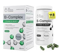 Vitamine B Complex Hautement Dosé - 11 Vitamines B Essentielles - Formes Actives Extrafolate-S®, Méthylcobalamine, Choline & Inositol - Vegan, Sans Additifs - B-Complex (60 Gélules)