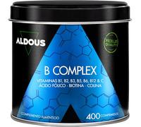 Vitamine B Complex + Vitamine C - 400 comprimés pour plus d'un an - Multivitamines - Complexe Vitamine B avec Vitamine B12, B1, B2, B3, B5, B6, Acide Folique, Biotine, Choline - Vegan - ALDOUS