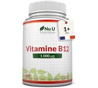 Vitamine B12 1000 µg - 400 Comprimés Végétaliens Haute Puissance - VIT B12 Méthylcobalamine - Cure de 13 Mois - Nu U Nutrition
