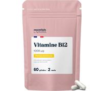 Vitamine B12 1000 µg, 60 Gélules Végétales - 2 Mois | Méthylcobalamine - Fabriqué en France - Essentials by Novoma
