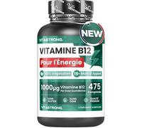 Vitamine B12 1000mcg, 475 Comprimés Véganes, 1 par Jour (15+ Mois) B12 Vitamine pour Énergie, Fatigue et Système Immunitaire, Vit B12 de Haute Qualité, Vitamine B 12 Cyanocobalamine Sans Gluten ou OGM