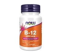 Vitamine B12 avec acide folique NOW, 1000 µg (100 pastilles)