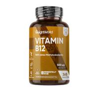 Vitamine B12 Méthylcobalamine Vegan 500mcg - 365 Micro Comprimés (+12 Mois)