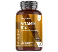 Vitamine B12 Méthylcobalamine Vegan 500mcg - 365 Micro Comprimés, +12 Mois d'Approvisionnement - Vitamine B12, sans OGM, sans Gluten, sans Stéarate de Magnésium, 1 Comprimé par Jour