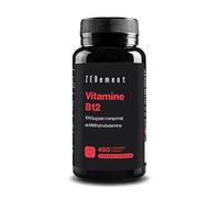 Vitamine B12 1000 mcg - 450 Comprimés Végans (+ 1 An) - Vit B12 Méthylcobalamine Hautement Biodisponible - Pour l'Énergie, l'Immunité et la Fatigue - Pour Végans, sans Additifs et Sans Gluten