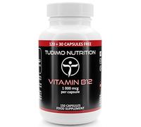 Vitamine B12 Vegan 1000mcg - 150 Capsules (5 mois) à Désintégration Rapide, Chacune avec 1000 mcg Vit B12 Cyanocobalamine Végétaliennes en Poudre (Vitamin B12 Cyanocobalamin Supplement)
