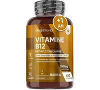 Vitamine B12 Vegan 1000mcg, 450 Micro Comprimés Méthylcobalamine Biodisponible