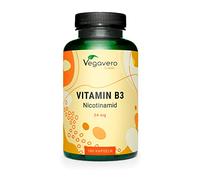 Vitamine B3 Nicotinamide Vegavero® | 180 Gélules | Formule Pure (Flush Free) | Sans additifs | VEGAN