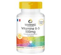 Vitamine B5 500 mg - 100 gélules d'acide pantothénique, fortement dosé, végétalien | Warnke Vitalstoffe - Qualité des pharmacies allemandes