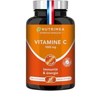 Vitamine C | 1000 mg | Ascorbate de Calcium | 100% Pure | 1250% des Apports | Energie, Vitalité & Défense Immunitaire | 60 Gélules Vegan | Fabriqué en France | Nutrimea