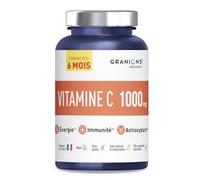 VITAMINE C 1000 mg GRANIONS | FORMAT 6 MOIS - Vitamines C Energie - Vitamines Adultes - Vitamin C Haut Dosage - Vitamine C Vegan - 180 Comprimés - Vitamine Fabriquée en France
