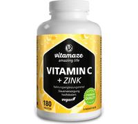 Vitamine C 1000 mg hautement dosée+zinc comprimés végétaliens 180 pc