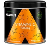 Vitamine C 1000 mg - Approvisionnement pour +8 mois - 1 comprimé par jour - Vitamine pour la Fatigue, le Système Immunitaire et les Défenses - 1000 mg de Vitamine C - 250 Comprimés - Vitamine C pure