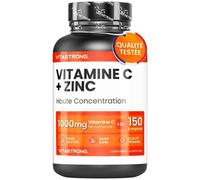 Vitamine C 1000mg Et Zinc - Renforce L'immunité - 1 Comprimé Par Jour - Dosage Élevé, 150 Comprimés, Qualité Premium