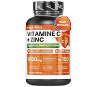 Vitamine C 1000mg Zinc Vegan, 1 Comprimé/Jour, 5 Mois, Vitastrong