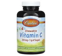 Vitamine C à croquer pour enfants, 250mg Tangerine Naturelle - 120 comprimés végétariens