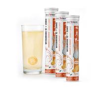 VITAMINE C EFFERVESCENTE - Énergie, Boost Immédiat, Immunité Renforcée, Enrichie en Zinc - Tonus et Vitalité Retrouvés - Lot de 3 Tubes de 20 Comprimés Effervescents à l'Orange - Eric Favre