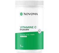 NOVOMA Vitamine C Pure 1kg, 1000mg par dose, Acide L-Ascorbique en Poudre Ultra Fine, Puissant Antioxydant, Système Immunitaire & Fatigue, Cuillère Doseuse Incluse