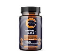 Vitamine C et Zinc - 180 Gélules Végétaliennes - 1200 mg de Vitamine C et 25 mg de Zinc - Vitamine C Zinc pour le Maintien du Système Immunitaire - Formule Haute Résistance