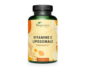 Vitamine C Liposomale | Qualité PREMIUM : PureWay-C® | Hautes Biodisponibilité & Absorption | Défense Immunitaire + Énergie | Sans Additifs & Vegan | 120 Gélules | Vegavero®