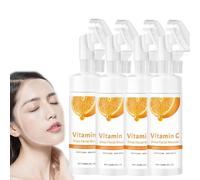 Vitamine C mousse nettoyant le visage,Hommes 2-en-1 douce hydratant et exfoliant lavage du visage,Voyage taille éclairant mousse gel lave la pollution et les impuretés (4)