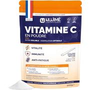 Vitamine C pure en poudre | 1 000mg par dose | Poudre ultra fine, solubilité instantanée | 100% acide L-ascorbique | Immunité, Vitalité, Anti-fatigue | Cuillère doseuse incluse (1KG)