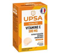 Vitamine C UPSA 500mg sans sucre 30 comprimés à croquer goût orange