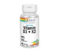 Vitamine D-3 & K-2 120 Gélules Végétales Par Solaray
