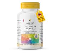 Vitamine D3 10.000 UI - 250 comprimés - 250 μg (10.000 UI) par comprimé - HAUTEMENT DOSÉ - faciles à avaler - Qualité pharmaceutique allemande | Warnke Vitalstoffe