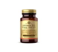 Vitamine D3 1000 UI 100 comprimés à mâcher au goût naturel de fraise-banane-strudel Solgar