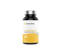 NOVOMA Vitamine D3 2000 UI/j, Vitamine D Naturelle Micro-encapsulée - Haute Absorption, Système Immunitaire, Santé des Os & Muscles, Cure de 2 mois, 120 gélules, Fabriqué en France