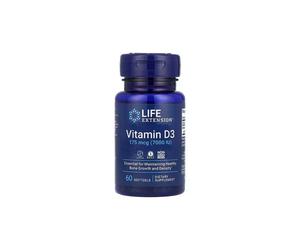 Vitamine D3 175 mcg (7 000 UI) 60 gélules molles LIFE Extension