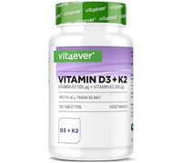 Vitamine D3 20.000 I.E + Vitamine K2 200 µg MK7 Dépôt - 100 Comprimés - Hautement Dosé - 99,7% All-Trans MK7 -Végétarien - Sans Additifs Inutiles