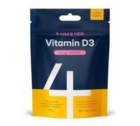 Vitamine D3 2000 UI 50 µg, 365 Comprimés pour 1 An, Vitamin D Végétarien | Vitamin D3 cholécalciférol 1000 % des AJR, os, muscles et immunité, petit comprimé, 1 par jour, fabriqué au Royaume-Uni