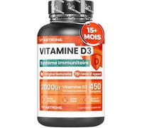 Vitamine D3 2000 UI 50mcg, 450 Comprimés, 1 par Jour, Vitastrong | 15+ Mois, Cholecalciferol, Système Immunitaire, Os, Dents, Muscles, Supplément Haute Dose, Premium Quality