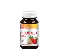 Vitamine D3 2000 UI de Vitaking (90 pastilles, saveur fraise)