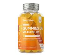 Vitamine D3 4000 UI Cholécalciférol, 120 Gummies pour 8 Mois sans Sucre