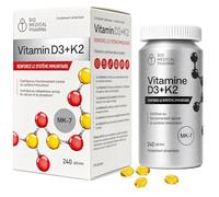 Vitamine D3 5000 UI + K2 MK-7 All-Trans dans l'huile de lin - 240 capsules